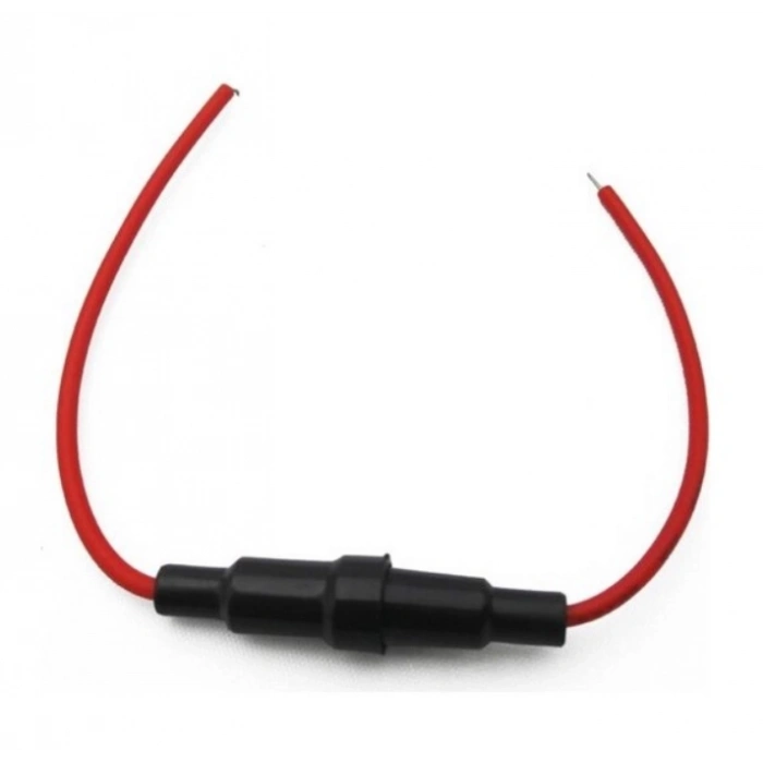 Kablolu Fuse 5x20 Beyaz Cam Sigorta Yuvası