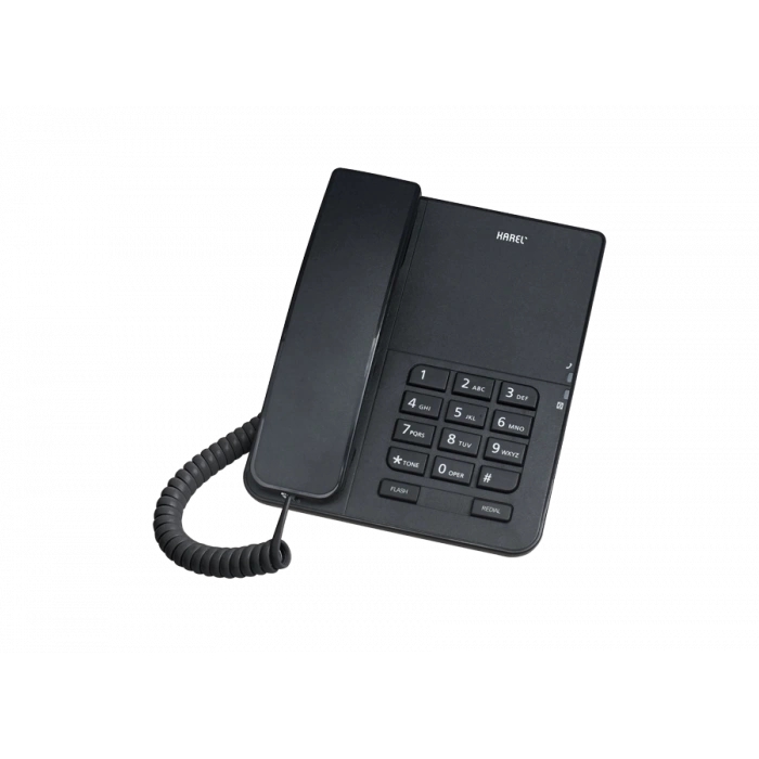 KAREL Masa Üstü Kablolu Ahizeli Telefon SİYAH (Ekransız)