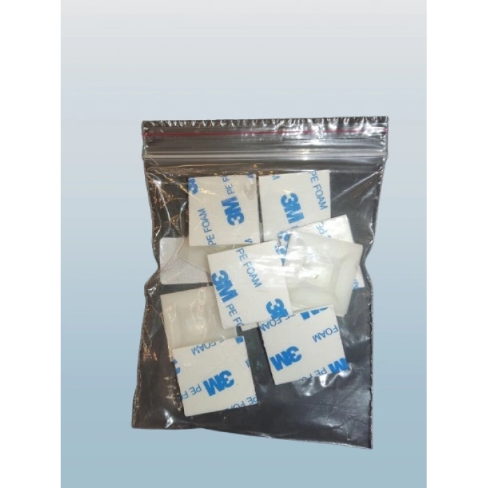 KLEMSAN Yapışkan Kare Kroşe 28x28 BEYAZ (10 Adet)