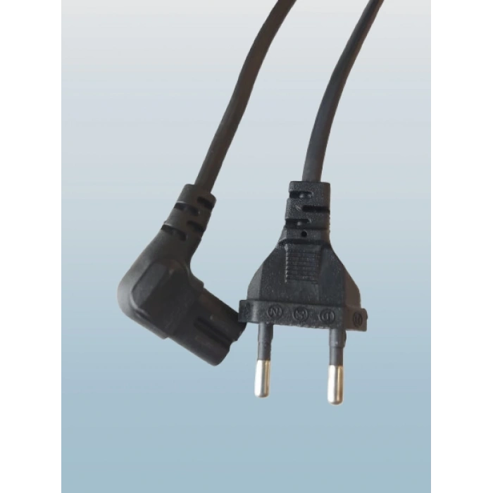 LG Tv için 90 Derece Açılı L Tip Teyp Fişi 1.4 mt Kablolu SİYAH Kaliteli 2x0,75 Tam Kesit Bakır