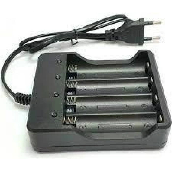 Dörtlü 4lü 18650 3.7V Li-On Pil Şarj Aleti Kablolu 220v