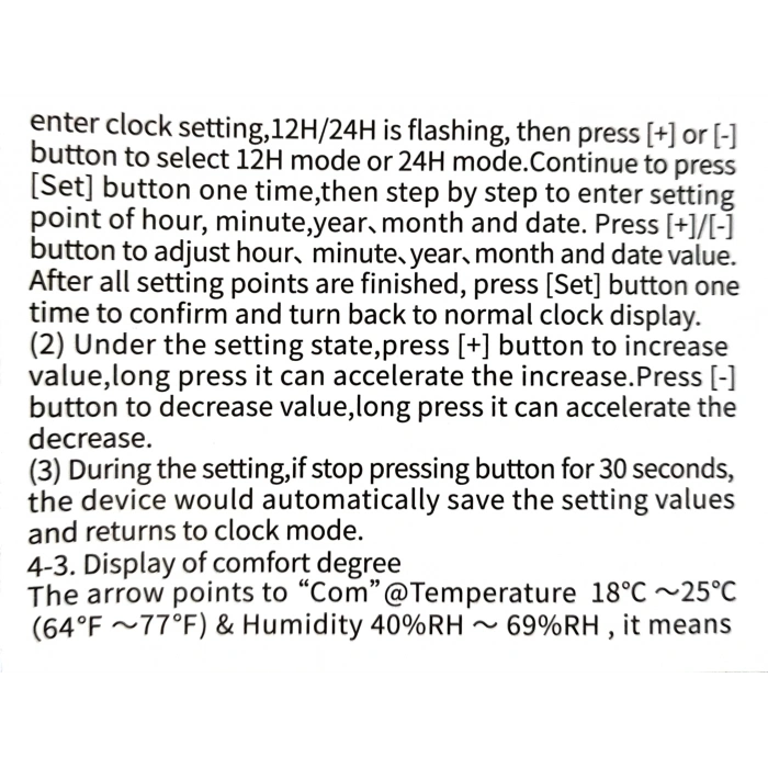 LİFE NET Dijital Isı ve Nem Ölçme Termometre Saat & Tarihli Renkli Ekran