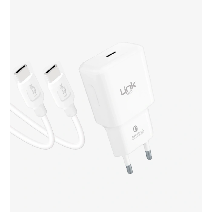 LİNKTECH 20w TYPE-C 1mt Kablolu Şarj Aleti Beyaz 3.0