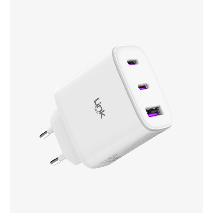 LİNKTECH 45w USB + USB-C (TYPE-C) Süper Hızlı Şarj Aleti Adaptörü Orjinal Muadil Ürün