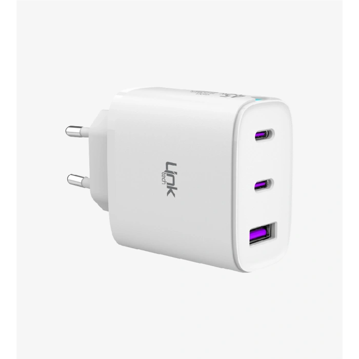 LİNKTECH 45w USB + USB-C (TYPE-C) Süper Hızlı Şarj Aleti Adaptörü Orjinal Muadil Ürün