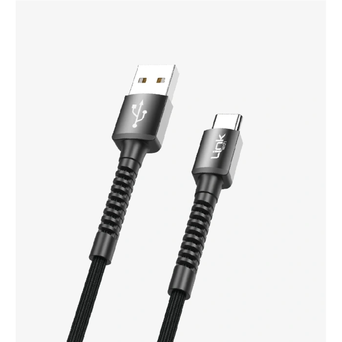 LİNKTECH USB / TYPE-C 5v 3A 1m Şarj Kablosu İP Örgülü