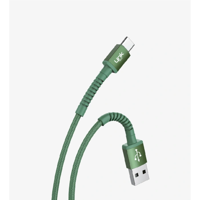 LİNKTECH USB / TYPE-C 5v 3A 1m Şarj Kablosu İP Örgülü
