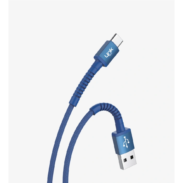 LİNKTECH USB / TYPE-C 5v 3A 1m Şarj Kablosu İP Örgülü