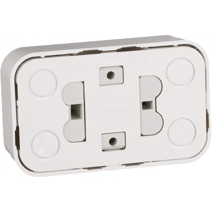MAKEL Sıva Üstü İkili Topraklı Priz Beyaz 220v IP20