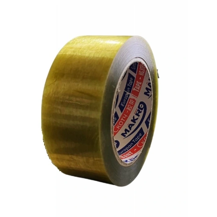 MAKRO PLUS Şeffaf Koli Bantı 45mmX100Mt (Hotmelt Yüksek Yapışkanlı)