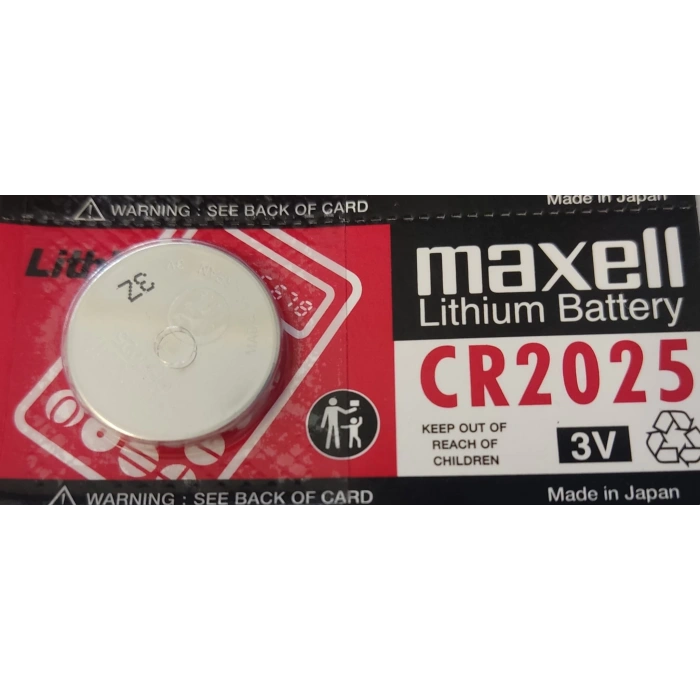 MAXELL CR-2025 Lityum 3V Araba Kumanda Pili Para Düğme Pil (1 Adet Fiyatıdır)