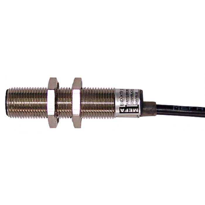 MEFA Manyetik Sensör M12 / 20mm 24v..220v Ac/Dc NO 2 Kablolu 500mA (Çap:12mm Uzunluk:50mm Algılama:20mm)