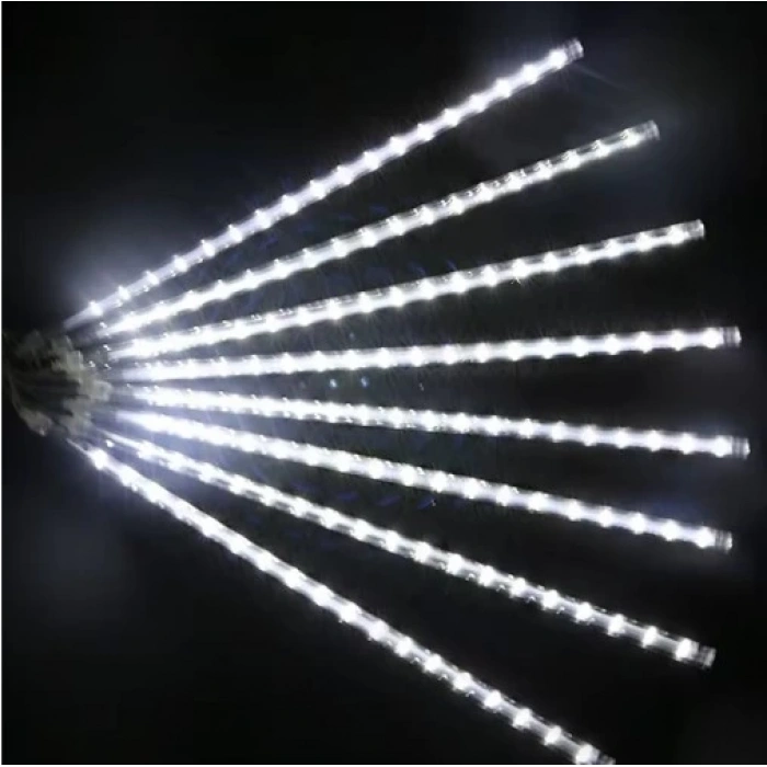 Meteor Süsleme Ledi 3,5 mt 8 Çubuk Beyaz Işık 6500 K