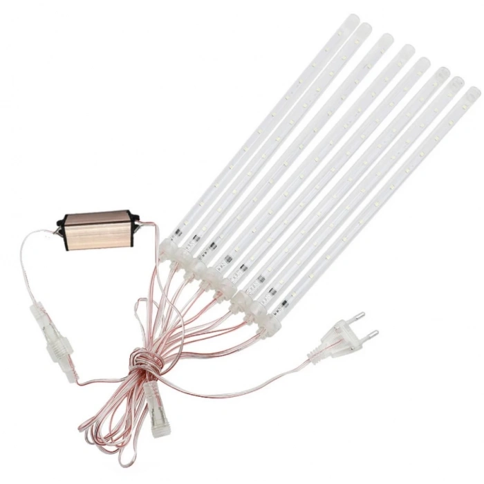 Meteor Süsleme Ledi 3,5 mt 8 Çubuk Beyaz Işık 6500 K