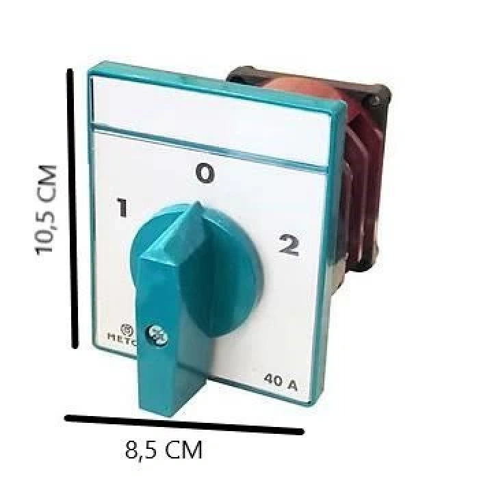 METOP 3X40A Üç Fazlı 40 Amper Trifaze Kutup Değiştirici Pako Şalter(1-0-2) Jeneratör Şalteri