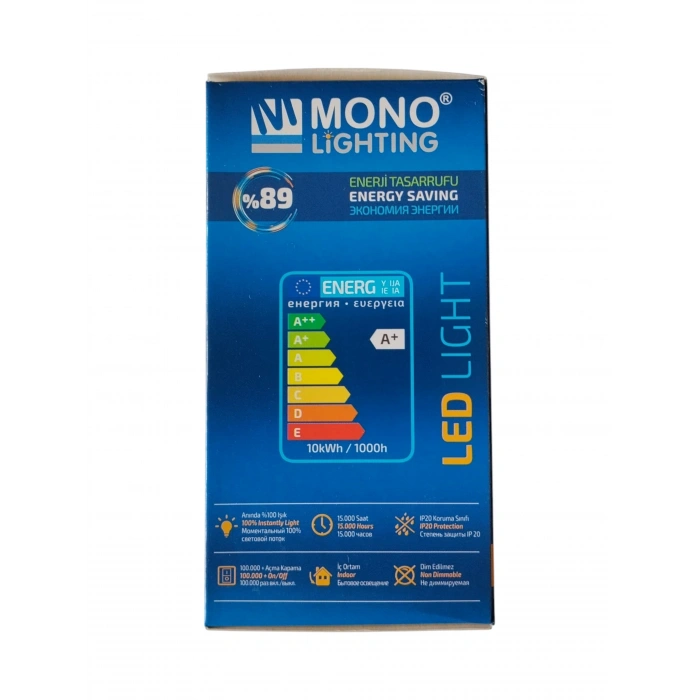 MONO 9.5W LED AMPUL E-27 DUYLU GÜNIŞIĞI 3000K