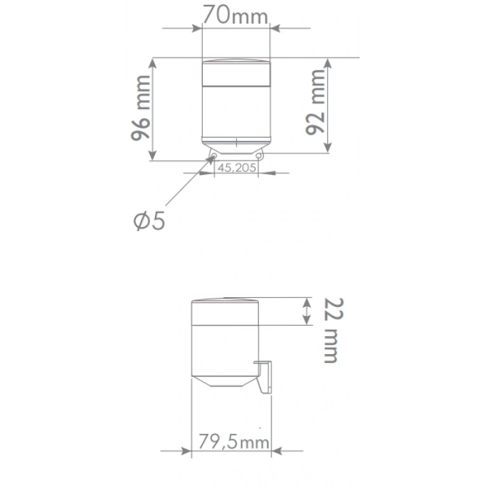 MUCCO Seçilebilir 6 Sesli 85 / 260V AC/DC  Siren Kırmızı