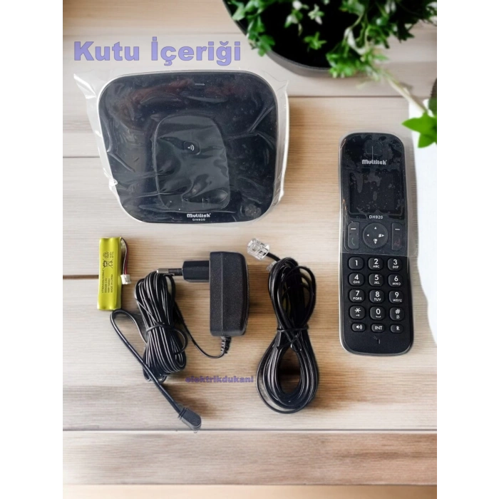 MULTİTEK Telsiz Telefon Ultra İnce Renkli Ekranlı Arayan Numarayı Gösteren Dect Telefon SİYAH