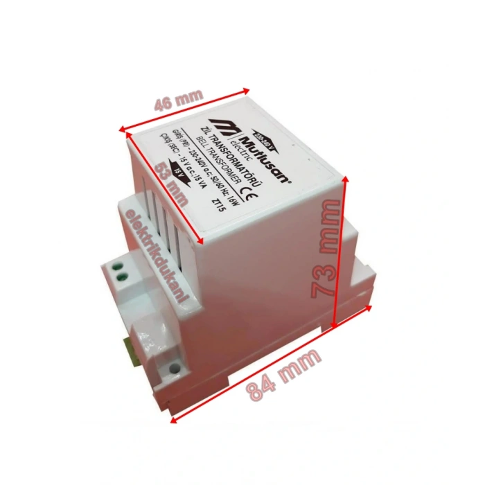 MUTLUSAN 15W Kapı Otomatiği Ve Zil Trafosu 12V 15W (Transformatör)