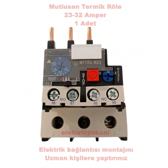 MUTLUSAN 23~32A Termik Röle (32 Amper Motor Koruma Termiği)
