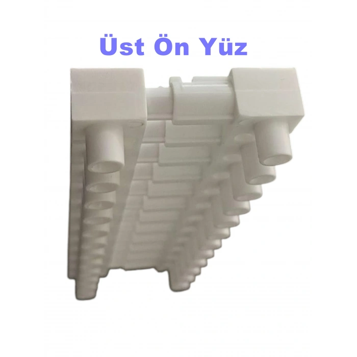 MUTLUSAN 2.5-4mm 12li Geçmeli Plastik Sıra Klemens Beyaz 850?C Alev Yaymayan H.F.