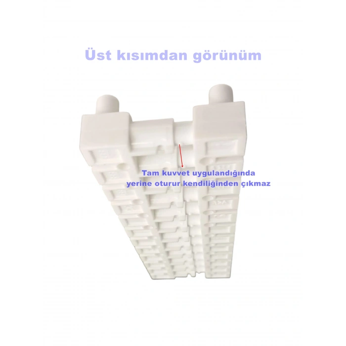 MUTLUSAN 2.5-4mm 12li Geçmeli Plastik Sıra Klemens Beyaz 850?C Alev Yaymayan H.F.