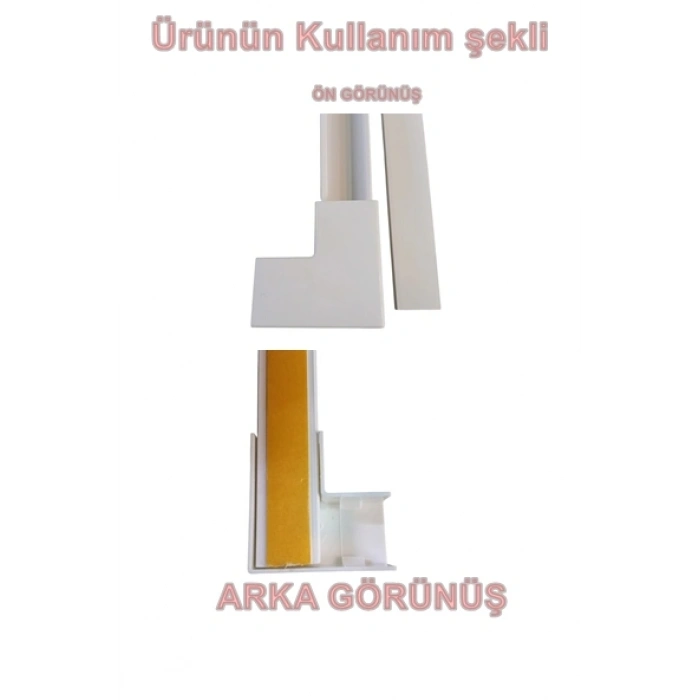 MUTLUSAN 25x16 Kablo Kanalı 90 L Köşe Dönüş Ek Parçası Plastik Beyaz