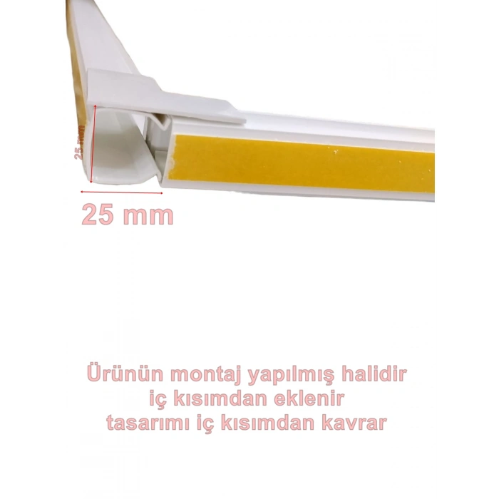 MUTLUSAN 25x25 Kablo Kanalı İç Köşe Plastik Beyaz