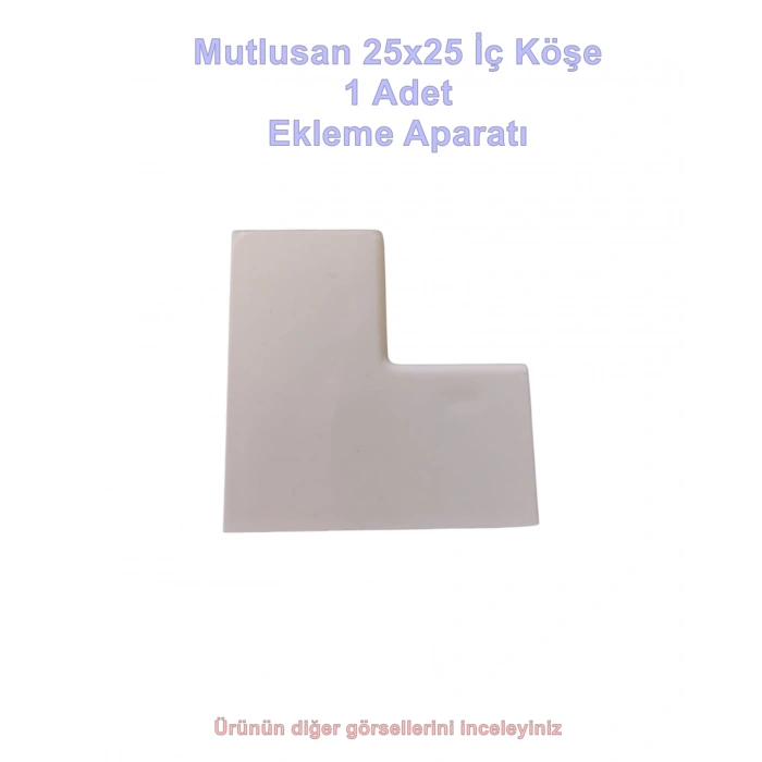 MUTLUSAN 25x25 Kablo Kanalı İç Köşe Plastik Beyaz
