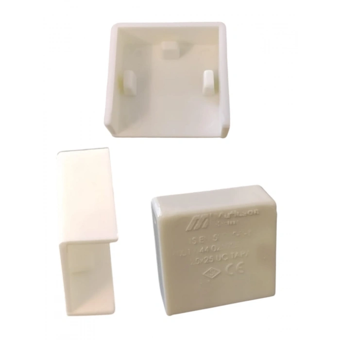 MUTLUSAN 25x25 Kablo Kanalı Uç Tapa Sonlandırma Kapağı Plastik Beyaz