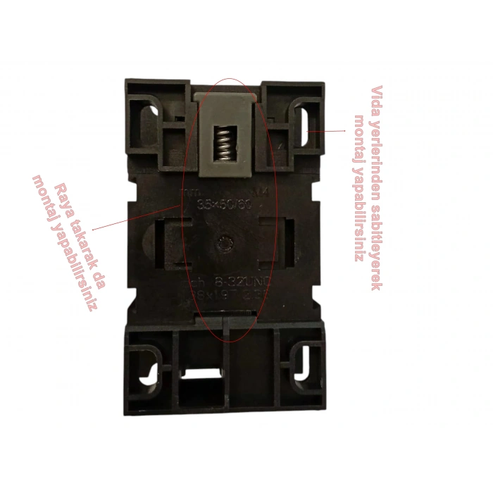 MUTLUSAN 3P 12A 5.5KW AC Kontaktör 220v 1NO+1NC (12 Amper 220 Volt 1 Açık 1 Kapalı Kontak Trifaze Kontaktör)