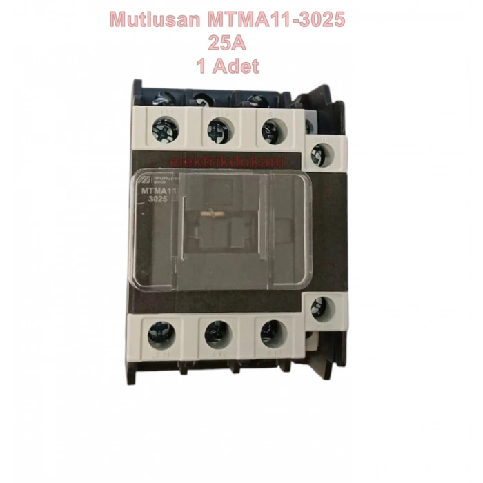 MUTLUSAN 3P 25A 11KW AC Kontaktör 220v 1NO+1NC (25 Amper 220 Volt 1 Açık 1 Kapalı Kontak Trifaze Kontaktör)