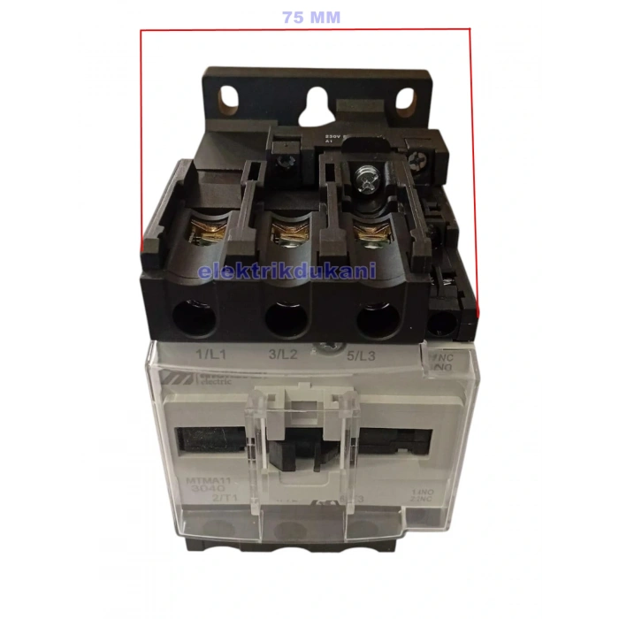 MUTLUSAN 3P 50A 22KW AC Kontaktör 220v 1NO+1NC (50 Amper 220 Volt 1 Açık 1 Kapalı Kontak Trifaze Kontaktör)