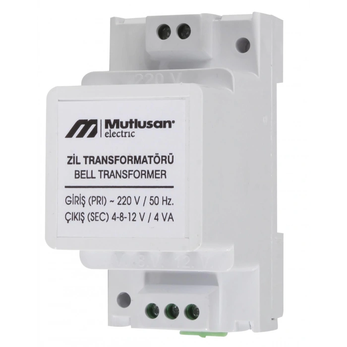 MUTLUSAN 4-8-12 12V/ 4V A Ac Zil ve Kapı Otomatiği Trafosu Transformatör