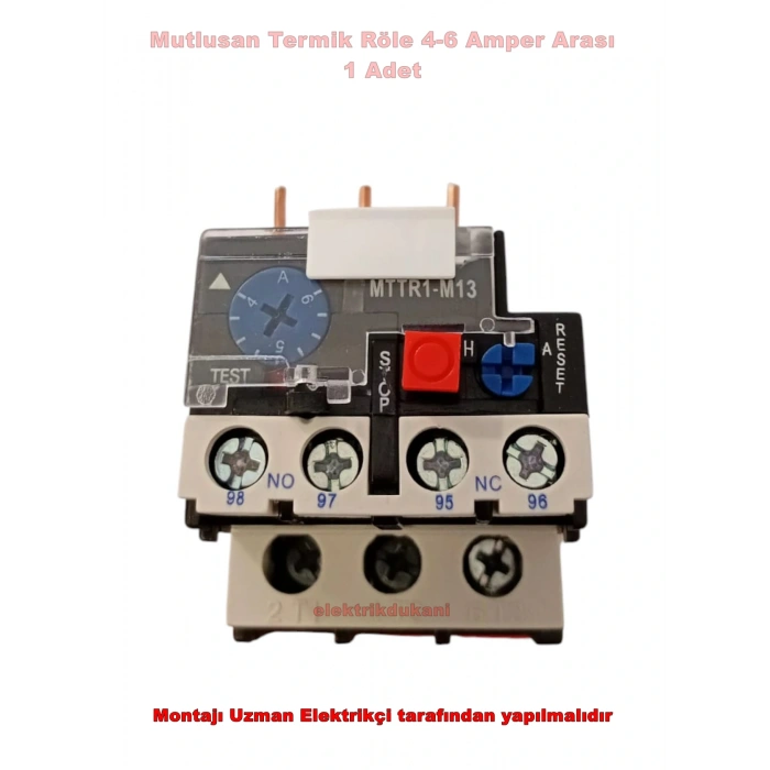 MUTLUSAN 4~6A Termik Röle (6 Amper Motor Koruma Termiği)
