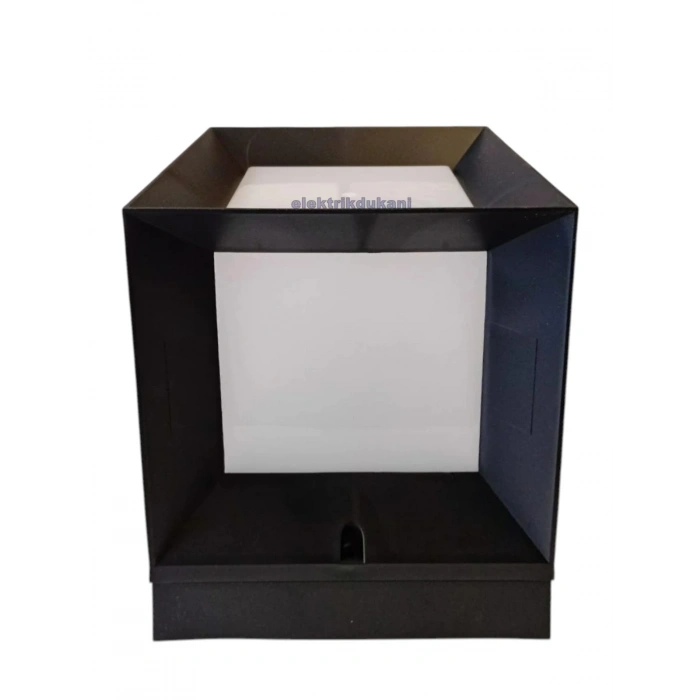 MUTLUSAN ALİZE Küp Armatür Set Üstü SİYAH E-27 27cm - IP54