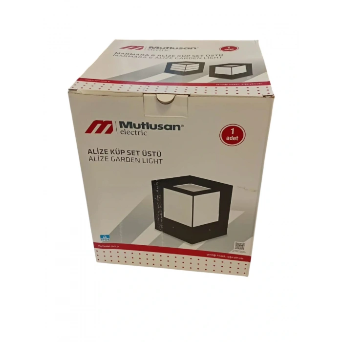 MUTLUSAN ALİZE Küp Armatür Set Üstü SİYAH E-27 27cm - IP54