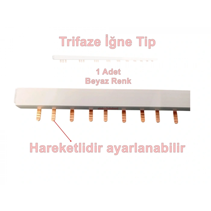 MUTLUSAN İğne Tip Trifaze Müşterek Otomat Barası 10 Modül 52Cm