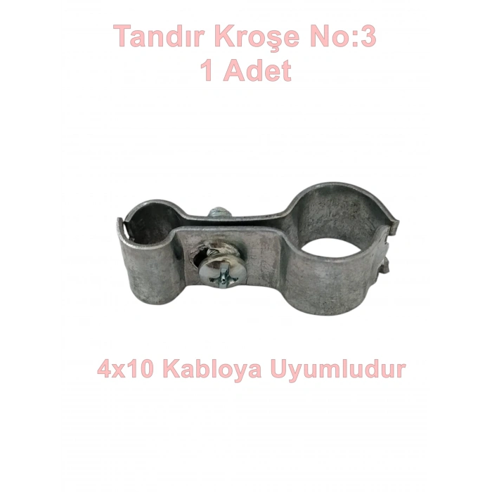 MUTLUSAN Tandır Kroşe No:3 Antigron Çelik Tel Kroşesi (4x10)