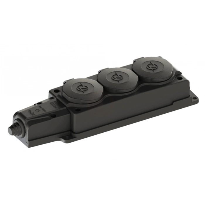 NEAD 1x16A Seyyar Üçlü Kauçuk Grup Priz Kapaklı 220v IP54