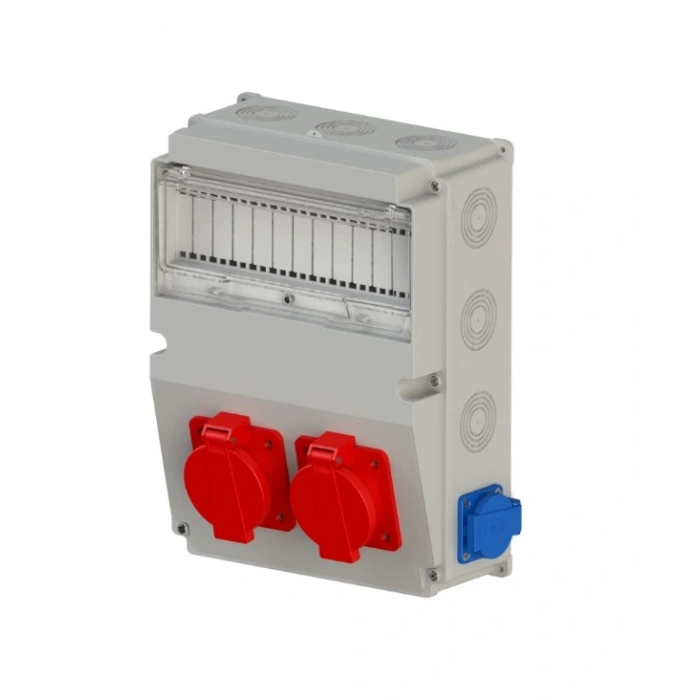 NEAD Kombinasyon Kutusu 2 Adet 3x25 Trifaze Priz + 2 Adet 1x16 Monofaze Priz Montajlı Kombinasyon Panosu