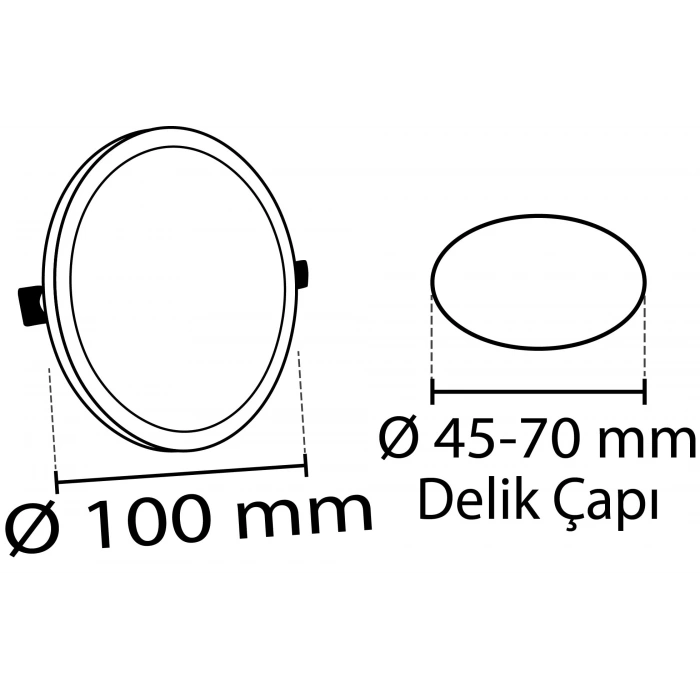 NOAS 10w GÜNIŞIĞI Işık Çerçevesiz Ayarlanabilir Sıva Altı Led Panel Spot 10 Watt 3500k 1200lm