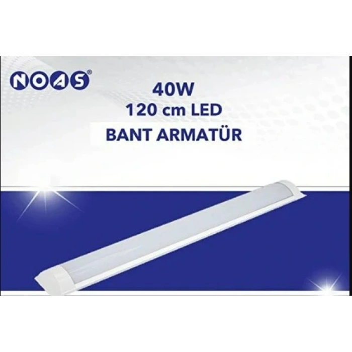 NOAS 120cm 40w Yatay Led Bant Armatür BEYAZ 6500k IP20 220V