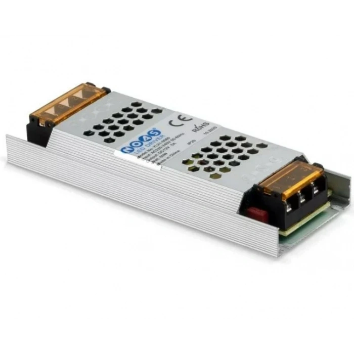 NOAS Süper Slim 12v 5A Şerit Led Trafosu 60w IP20  (12 Volt 5 Amper 5mt ye Kadar Kullanım İçin Uygundur)