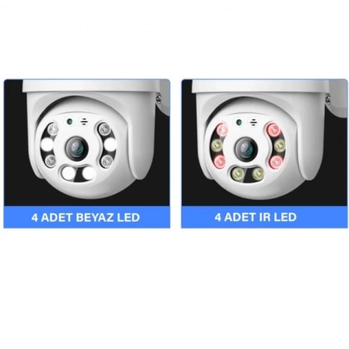 O-KAM Pro 3011 Wi-Fi PTZ 360? İç ve Dış Mekan Akıllı Kamera 3MP - 5MP IP66