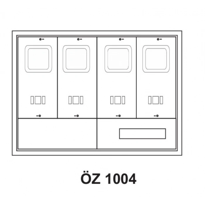 ÖZPA 1004 Sıva Altı 4 Monofaze Sayaçlı Elektrik Panosu S. A.