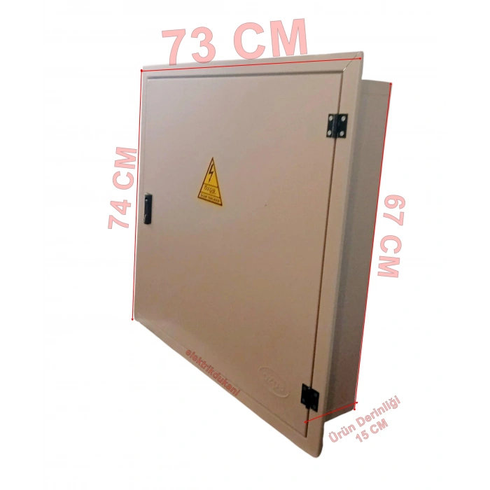 ÖZPA 1753 Sıva Altı 3 Trifaze + 1 Monofaze Sayaçlı Elektrik Panosu IP40 S. A. (3MN+1TR 4ü Pano Kare Buat Yerli)