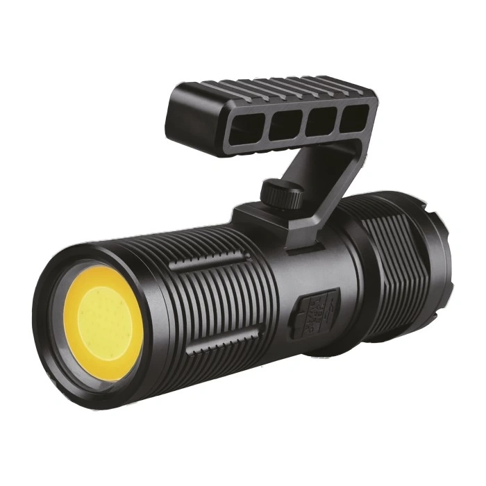 PANTHER 40W Şarjlı Ledli Profesyonel El Feneri 10.000Lm 3,7vX4 Adet Pil