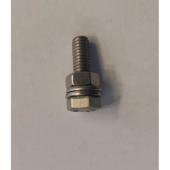 PASLANMAZ METRİK 6 KROM 25MM CİVATA+SOMUN+PUL