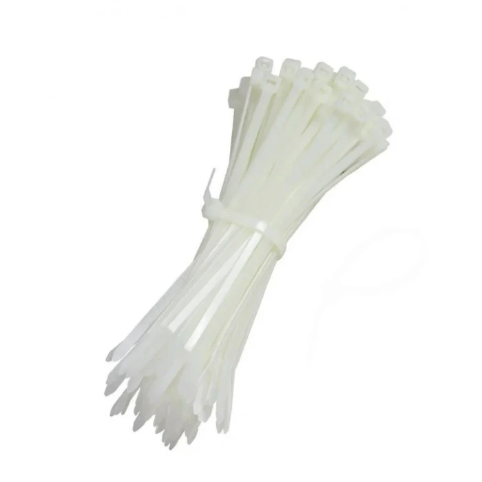 PEMSAN Klips Kablo Bağı 2.5x200 BEYAZ (100lü Paket) Kablo Cırdı